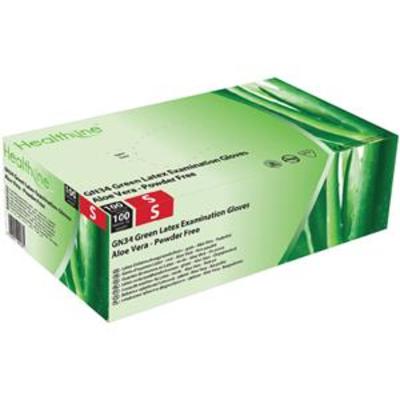 Aloecare Latex Powder-Free Examination Gloves Green Large x100