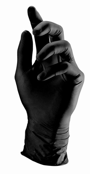 Nitrile Powder-Free Examination Gloves Black Small x100